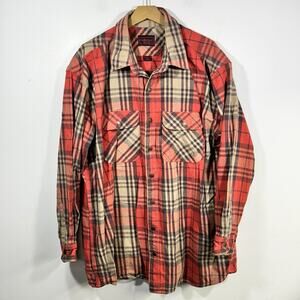 Five Brother Flannel Shirt Mens 2XL Tall Plaid Outdoor Work Snap HEAVY